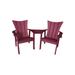 Rosecliff Heights Wyano Adirondack Chair Plastic/Resin in Red | 37 H x 27 W x 25 D in | Wayfair 96C5424676B34C4F83B8609048EE969B