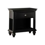Modern Solid Wood furniture Bedroom Nightstand Locker Coffee Table MDF, with 1 Drawer and 1 Shelf, with Turnip Wood Legs