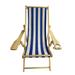 Poplar Hanging Chair with cup holder ,Wide Blue Stripes