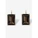Women's Gold-Plated Genuine Smoky Quartz Leverback Drop Earrings (14 1/2 Cttw) by PalmBeach Jewelry in Gold