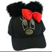 Disney Accessories | Minnie Mouse Baseball Hat | Color: Black/Red | Size: Youth