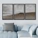 IDEA4WALL Framed Canvas Print Wall Art Set Pastel Watercolor Minimal Beach Landscape Nature Wilderness Illustrations Modern Art Rustic Scenic Multicol Canvas | Wayfair