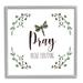 Stupell Industries Pray About Everything Dragonfly Insect Laurel Branch Crown Black Framed Giclee Texturized Art By Elizabeth Tyndall /Canvas | Wayfair