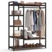 Latitude Run® Large Standing Clothes Garment Rack Manufactured Wood in Brown | 70.86 H x 47.24 W x 15.74 D in | Wayfair