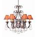 2nd Ave Lighting French Elegance 6 - Light Shaded Classic/Traditional Chandelier w/ Crystal Accents Textile/Metal | Wayfair 115435.063U.BT