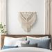 Langley Street® Blended Fabric Wall Hanging w/ Hanging Accessories Included Blended Fabric in Brown/White | 44 H x 24.5 W in | Wayfair