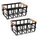 Rebrilliant Metal Basket Set Metal in Black | 4.92 H x 6.89 W x 11.02 D in | Wayfair F473CE61356948649C4FFAC1C9AA1E32