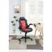 Inbox Zero Ikal Executive Chair Upholstered in Red/Gray/Brown | 45 H x 28 W x 30 D in | Wayfair 48798DBB072C40CF8E46A31DE4A0175D