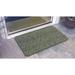 Eider & Ivory™ Evergreen Flair 30 X 18 Non-Slip Indoor/Outdoor Doormat Synthetics in Green/Black/Brown | 30 H x 18 W x 0.25 D in | Wayfair