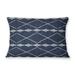 Foundry Select Rigging Geometric Lumbar Pillow Eco-Fill/Polyester in Blue/Navy | 18 H x 24 W x 6 D in | Wayfair 53D31B61721A475199B5D83F864002CA