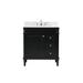 32 inch single bathroom vanity in black with backsplash - Elegant Lighting VF31832BK-BS