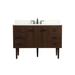 48 inch single bathroom vanity in walnut with backsplash - Elegant Lighting VF48048MWT-BS