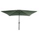 Parasol Rectangulaire 2X3M Kaki Aluminium Et Polyester Avec Manivelle Inclinable - Parasol droit