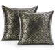 Lot de 2 housses de coussin anthracite - anthracite