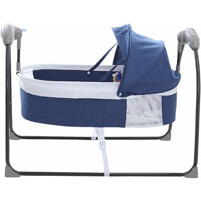 Babywippe Babywiege Elektro Wiege Babyschaukel Bett Automatisch Stubenwagen blau 18KG mit Image