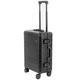 ALUMAXX 45191 Reisetrolley Gravity, Rollkoffer Aluminium, Reisekoffer mit TSA Schloss, Trolley mit 4 Leichtlaufdoppelrollen 360°, Alu Koffer ca. 56 cm, Schwarz, 56 x 37 x 21 cm