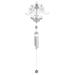 Q-Max 23" Long Silver Angel Copper and Gem Wind Chime Garden Patio Decoration