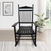 Solid Hardwood Rocking Chair with Slatted Back, Indoor or Outdoor Rocking Chair for Balcony ang Porch