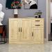 Wood Buffet Sideboard with 2 doors 1 Storage and 2drawers