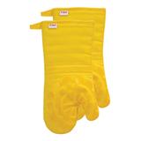 Medallion Silicone Oven Mitts, Set Of 2 by T-fal in Lemon