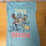 Disney Dresses | Disney Toy Story 2 Girls Overall Dress Size Small In Good Shape! | Color: Blue/Pink | Size: Sg