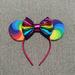 Disney Accessories | Kids Lollipop Rainbow Mickey/Minnie Ears | Disney Ear Headband | Color: Blue/Red | Size: Osbb