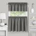 Achim Importing Co Solid Color Tailored 58" Kitchen Curtain Polyester in Gray/White | 24 H x 58 W in | Wayfair KETV24GY12