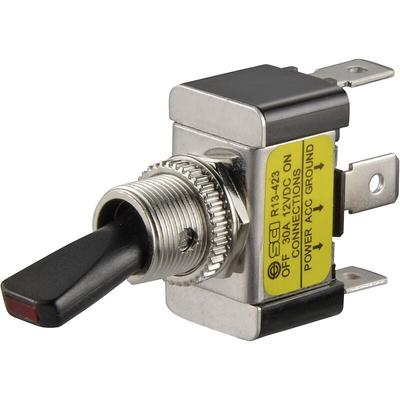 1587693 Kfz-Kippschalter TC-R13-423L red 12 v/dc 30 a 1 x Aus/Ein rastend 1 St. - Tru Components Image