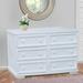 Winston Porter Canealus 6 Drawer 57" W Dresser Wood in White | 37.5 H x 56 W x 18.5 D in | Wayfair 62C93BC0170A499B96438E82DBCED989