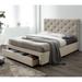 Furniture of America Malaer Modern Tufted 1-drawer Platform Bed