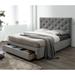 Furniture of America Malaer Modern Tufted 1-drawer Platform Bed