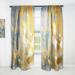 Designart 'Yellow And Blue Marble Waves I' Modern Curtain Panels