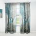 Designart 'Turquoise Gold Infused Marble' Modern Curtain Panels