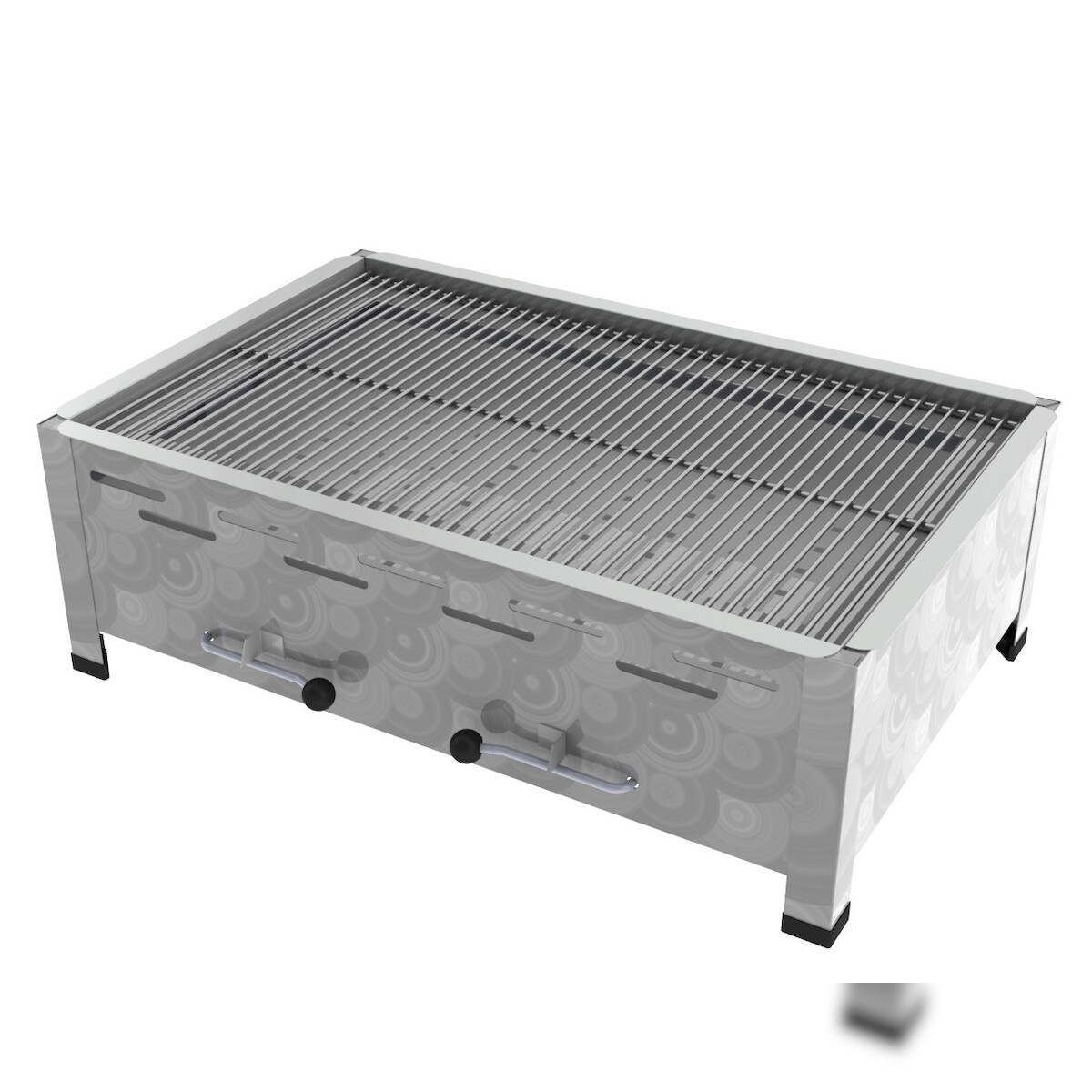 ChattenGlut Professional 4er Holzkohle Bräter Tischgerät Grill mit Rost 810X530x300mm Image