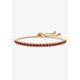 Women's Gold-Plated Bolo Bracelet, Simulated Birthstone 9.25" Adjustable by PalmBeach Jewelry in January