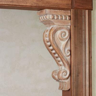 Rustic Beaded Corbel Door Bracket Pair Tawny, Pair, Tawny