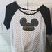 Disney Tops | Disney Mickey Mouse Baseball Style Tee | Color: Black/White | Size: Xl