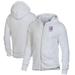 Men's White NYU Violets Rocky Full-Zip Hoodie