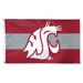 WinCraft Washington State Cougars 3' x 5' Horizontal Stripe Deluxe Single-Sided Flag