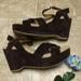 Nine West Shoes | Donating Soon - Wedge Strappy Sandals | Color: Brown/Tan | Size: 9.5