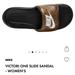 Nike Shoes | Nike Victori One Slide Sandal Cheetah Print Sz 7 Worn Once | Color: Black/Tan | Size: 7