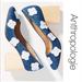 Anthropologie Shoes | Anthropologie Chunky Heels | Color: Blue/White | Size: 8