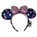 Disney Accessories | Disney Parks Navy With Pink Polka Dots And Pink Sequin Bow Minnie Ears | Color: Pink | Size: Os