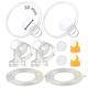 Maymom MyFit Pump Parts Compatible with Medela PersonalFit Medela Breast Pump, Pump in Style Advanced, Lactina, Symphony, Incl Exra Large Breast Pump Flange (30mm) Base Connector Valve Membrane Tube