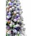 7.5-Ft. Flocked Alaskan Pine Christmas Tree with Multi-Color LED String Lighting - Fraser Hill Farm FFAF075-6SN