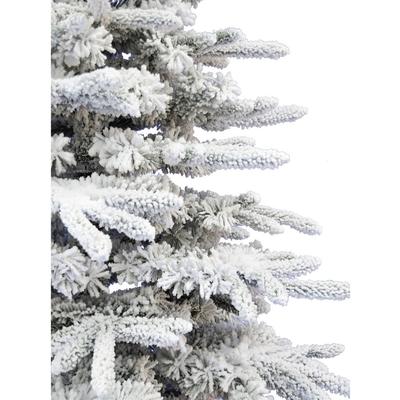 7.5-Ft. Flocked Pine Valley Christmas Tree - Frase...