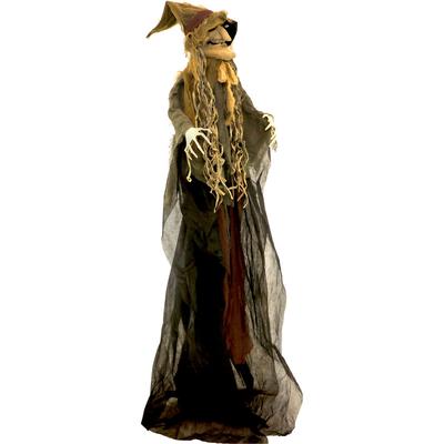 5.58-ft.Witch Scarecrow, Indoor/Covered Outdoor Ha...