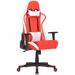 Commando Ergonomic Gaming Chair in Red, White, and Black with Adjustable Gas Lift Seating, Lumbar and Neck Support - Hanover HGC0113