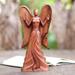 Trinx Angel in Heaven Statuette Wood in Brown/Gray | 11.75 H x 6.25 W x 1.6 D in | Wayfair 22806A538B58402ABF60F8C8D1AEF644