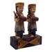 Bungalow Rose Beleganjur Music Statue Wood in Brown/Yellow | 9.75 H x 6.75 W x 3.1 D in | Wayfair 37C9118161194BADA36A277EE8F35A95